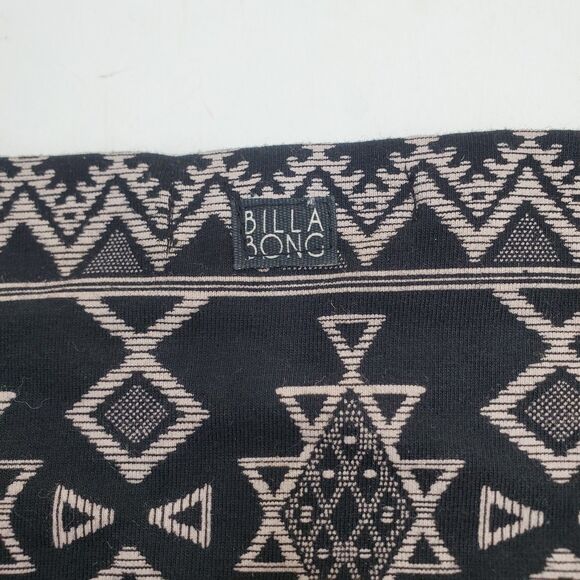 NWT BILLABONG Black Light Pink Mini Skirt Women's Medium Cotton Geometric Aztec - Picture 9 of 13